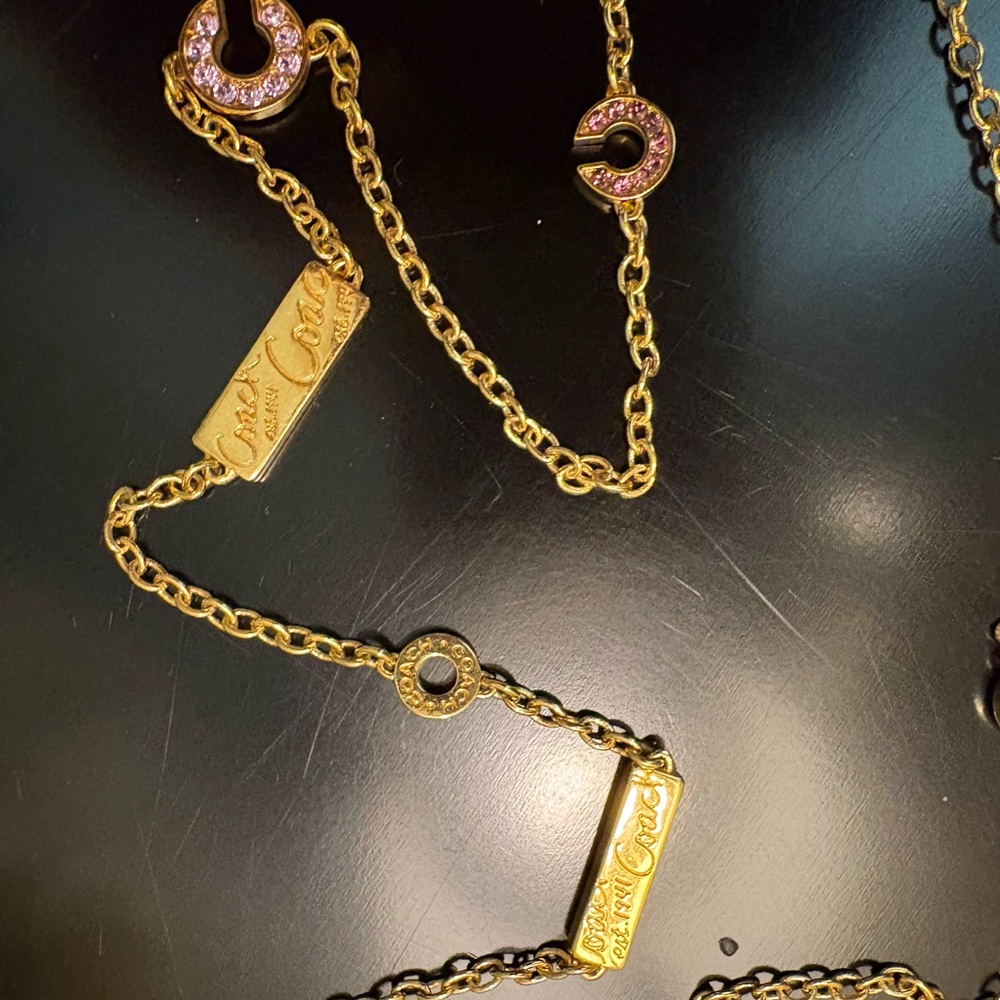 Gold and Pink Chain Necklace - Picture 11 of 14